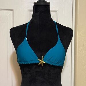Teal Bikini Top with Starfish Accent